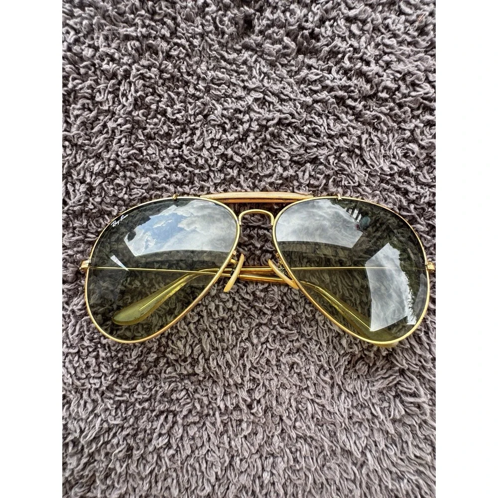 Vintage B&L Ray Ban Aviator Sunglasses  USA 62-14 etched lenses G-15